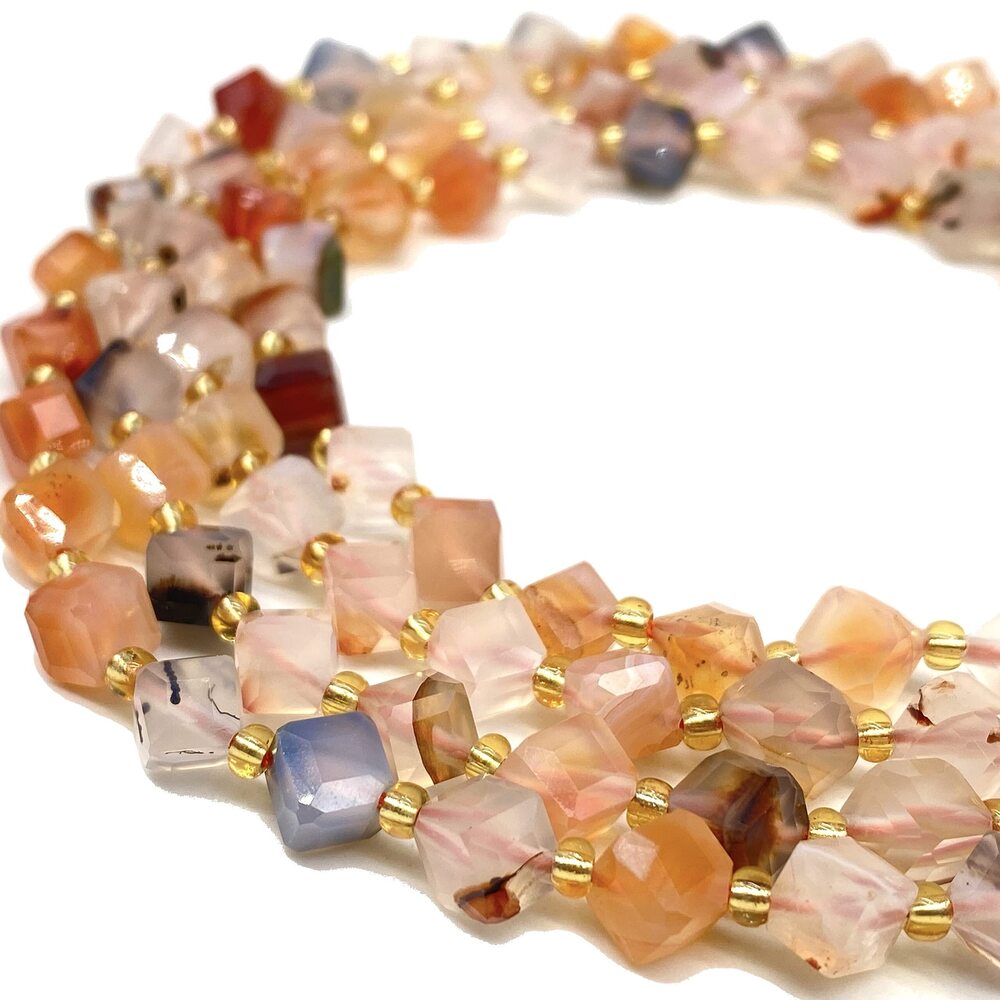 5287 ABCGEMS Madagascan Dendritic Agate Beads A Revolutionary Cutting